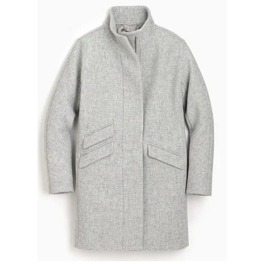 NWT$398 J. Crew Womens Cocoon Coat  Italian Stadium Cloth Wool By Nello Gori 4P